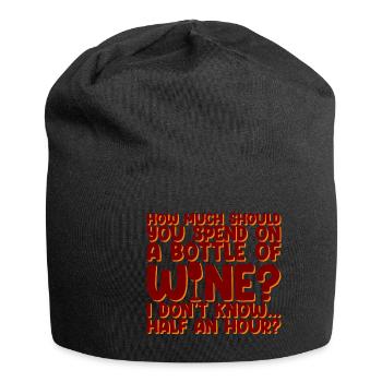 Combien devriez-vous dépenser pour une bouteille de vin? 3 - Bonnet en jersey - noir - Devant