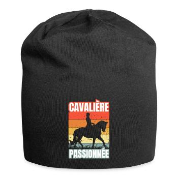 cavalière passionnée - Bonnet en jersey - noir - Devant