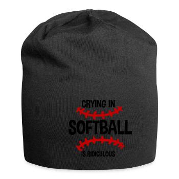 Crying In Softball Is Ridiculous 2 - Jersey Beanie - black - Front