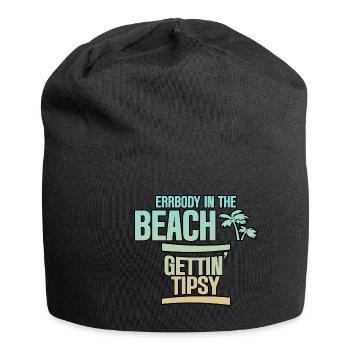 Errbody In The Beach Getting' Tipsy 4 - Jersey Beanie - black - Front