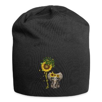 Cannabis chanvre THC 420 - Bonnet en jersey - noir - Devant