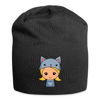 Kawaii Chibi Kawaii clothes Kawaii Sticker Manga - Jersey Beanie - black - Front