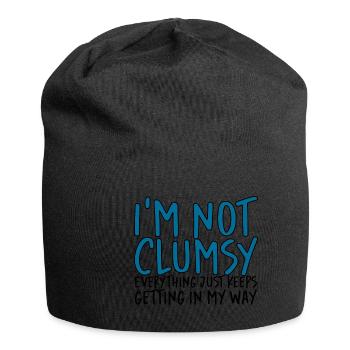 I'm Not Clumsy Everything Keeps Getting In My Way - Jersey-Beanie - Schwarz - Vorne