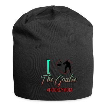 I Love The Goalie #hockeymom 4 - Jersey-Beanie - Schwarz - Vorne