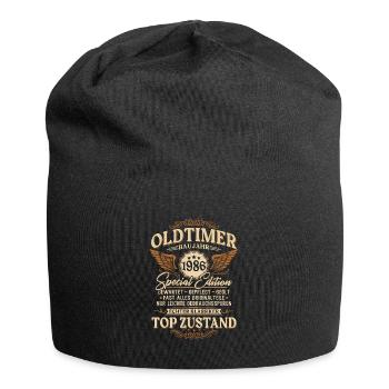 Oldtimer Baujahr 1986 Jahrgang Geburtstag Geschenk - Jersey-Beanie - Schwarz - Vorne