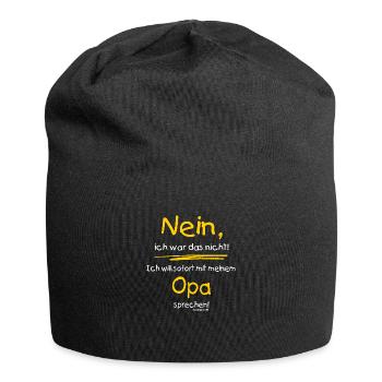 Ich war das nicht - Opa sprechen - RAHMENLOS Baby - Jersey-Beanie - Schwarz - Vorne