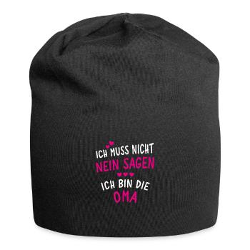 Ich bin die Oma - Jersey-Beanie - Schwarz - Vorne