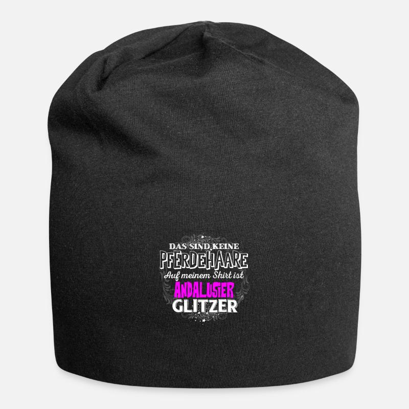ANDALUSIER - Glitzer - Jersey-Beanie - Schwarz