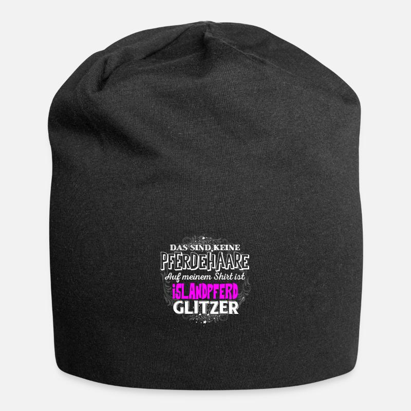 ISLANDPFERD - Glitzer - Jersey-Beanie - Schwarz