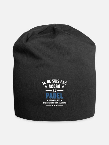 Pas accro padel cadeau - Bonnet en jersey - noir