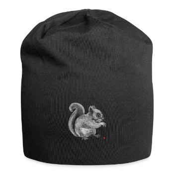 Écureuils - Bonnet en jersey - noir - Devant