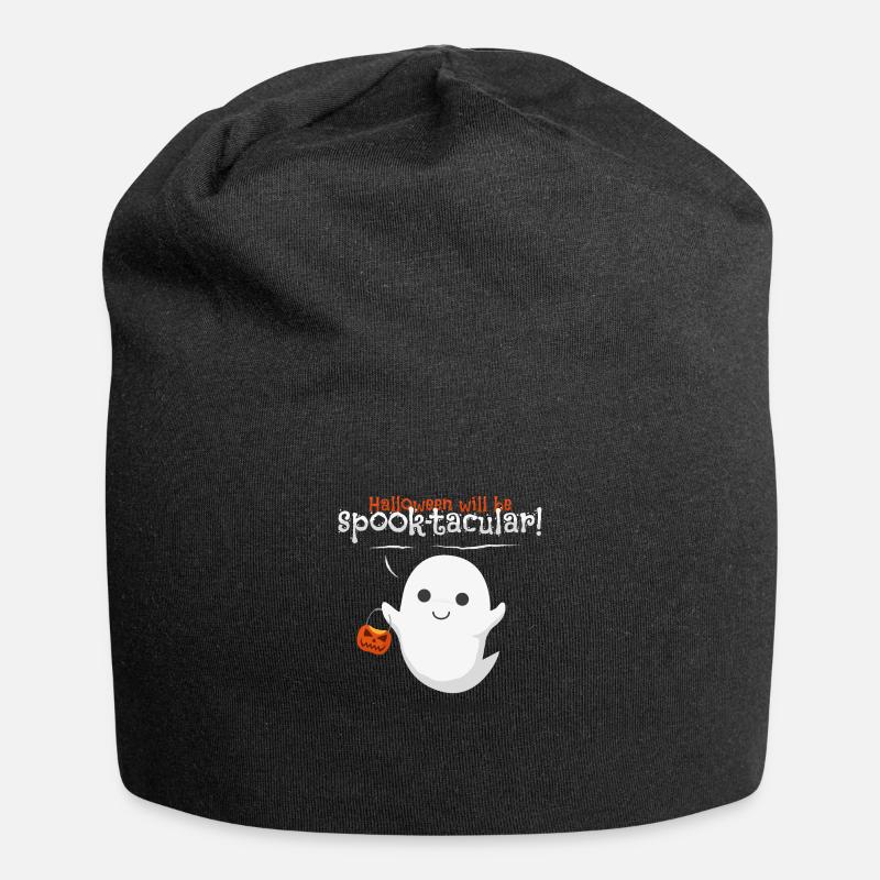 halloween ghost - Jersey Beanie - black