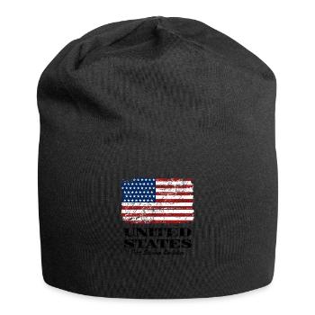 USA Flag - Vintage Look - Bonnet en jersey - noir - Devant
