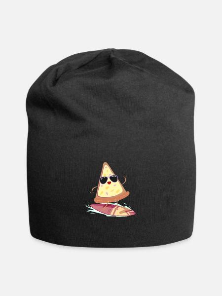 Pizza Hawai Surfer Surfen Ananas - Jersey-Beanie - Schwarz