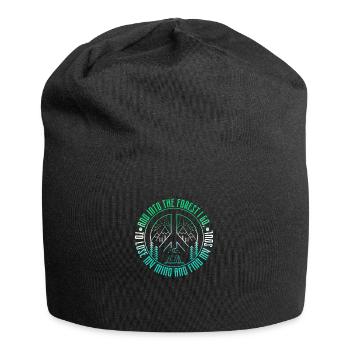 Und in den Wald gehe ich, um meinen Verstand zu verlieren und zu finden - Jersey-Beanie - Schwarz - Vorne