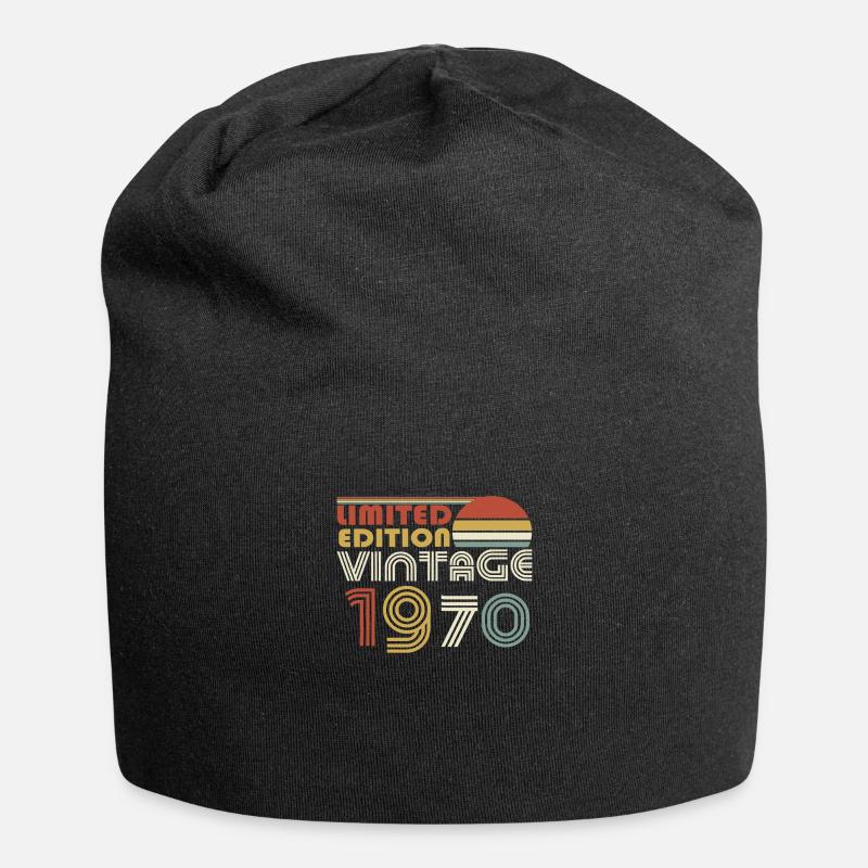 Edition limitée Vintage 1970 - Bonnet en jersey - noir
