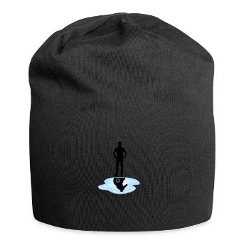 Weck den Superhelden in dir auf - Jersey-Beanie - Schwarz - Vorne