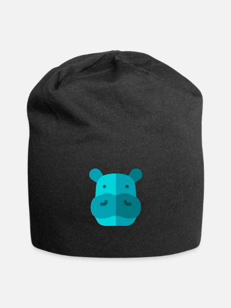 Nilpferd - Jersey-Beanie - Schwarz