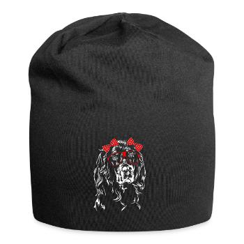 GORDON SETTER glasses funny dogs Wilsigns - Jersey Beanie - black - Front