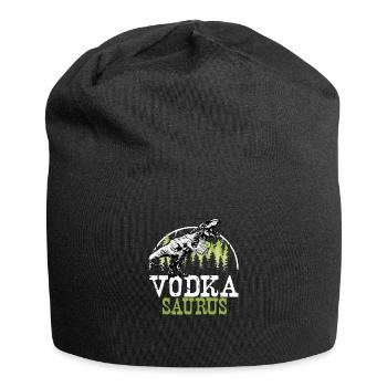 Vodka Saurus Dinosaurier Lustige Wodka Lemon Trex - Jersey-Beanie - Schwarz - Vorne