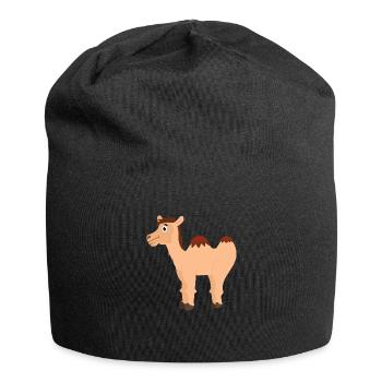 Kamel - Jersey-Beanie - Schwarz - Vorne