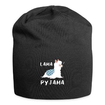 Lama Pyjama Late Riser Gift - Jersey Beanie - black - Front