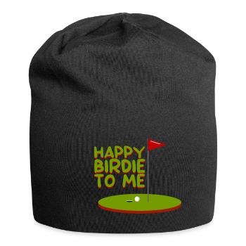 Happy Birdie To Me - Jersey-Beanie - Schwarz - Vorne