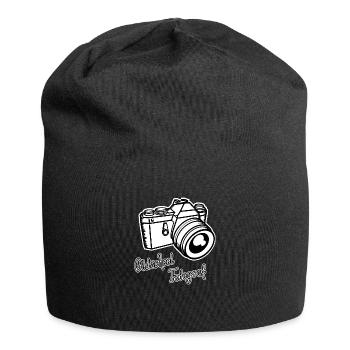 Oldschool Fotograf Retro Fotografie Analogkamera - Jersey-Beanie - Schwarz - Vorne