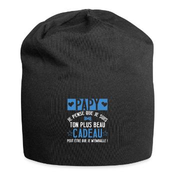 Papy ton plus beau cadeau cadeau grand père - Bonnet en jersey - noir - Devant