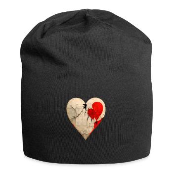 CŒUR BRISÉ - Bonnet en jersey - noir - Devant