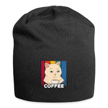 Morgenmuffel - Coffee - Jersey-Beanie - Schwarz - Vorne