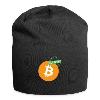 Bitcoin Accepted - Jersey Beanie - black - Front