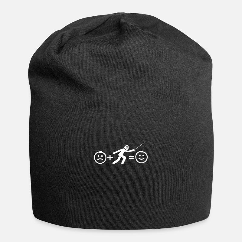Fencing makes me happy - Jersey Beanie - black