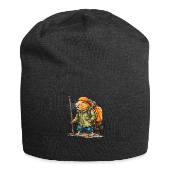 Ce rat-taupe aime se promener pendant son temps libre - Bonnet en jersey - charbon - Devant