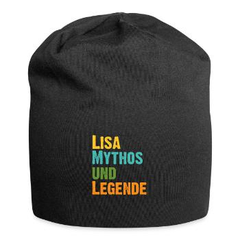 Mythos Lisa die Legende Vorname Lisa - Jersey-Beanie - Schwarz - Vorne