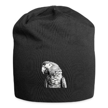 Perroquet au crayon - Bonnet en jersey - noir - Devant