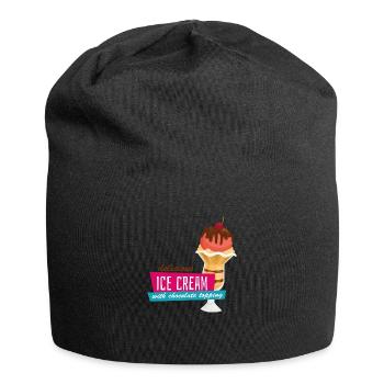 Sommer - Jersey-Beanie - Schwarz - Vorne