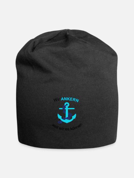 Ankern - Jersey-Beanie - Schwarz