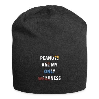 Erdnussallergie Nussallergie Allergy Awareness - Jersey-Beanie - Anthrazit - Vorne