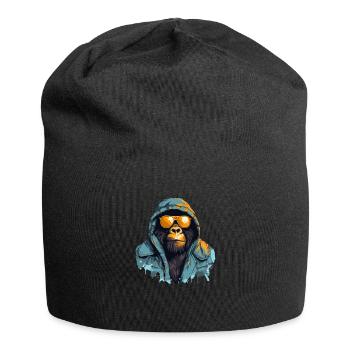 Street style mountain gorilla | Gorilla lovers - Jersey Beanie - black - Front