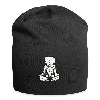 Yoga Meditation Mandala - Jersey Beanie - black - Front