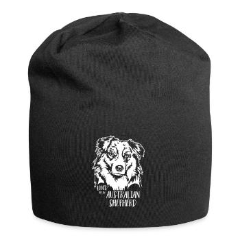 Loved by an Australian Shepherd Dog Wilsigns - Jersey Beanie - black - Front