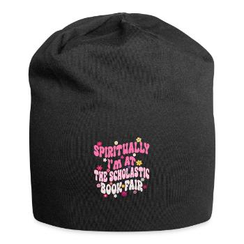 Spirituell bin ich auf der Scholastic Book Fair - Jersey-Beanie - Schwarz - Vorne