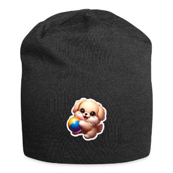 Puppy playing - Jersey-Beanie - Anthrazit - Vorne