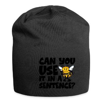 Can You Use It In A Sentence 4 - Jersey Beanie - black - Front