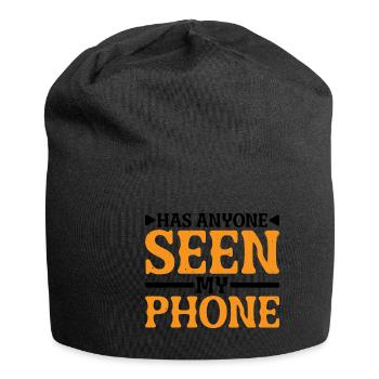 Has Anyone Seen My Phone 16 - Jersey-Beanie - Schwarz - Vorne
