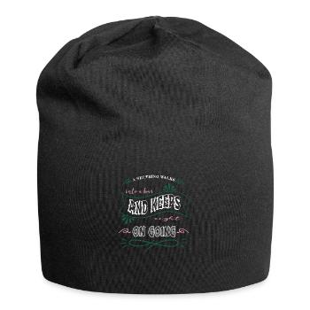 Dictons drôles cool art heureux en apesanteur - Bonnet en jersey - noir - Devant