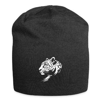 Leopard - Jersey-Beanie - Anthrazit - Vorne