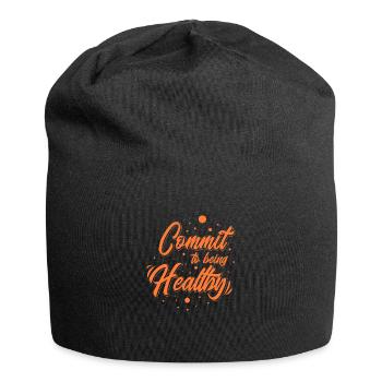 Être en bonne santé - Bonnet en jersey - noir - Devant