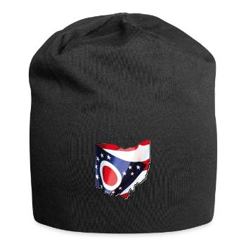 Ohio (United States) | Real Flag | Flag Map - Jersey Beanie - black - Front